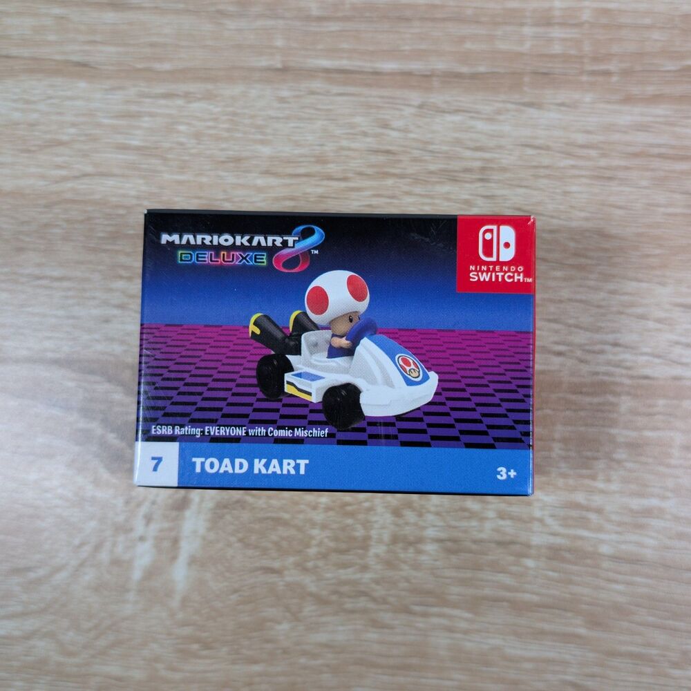 Happy Meal Mario Kart 8 Deluxe Toad Kart Figure #7 Nintendo Switch  sealed